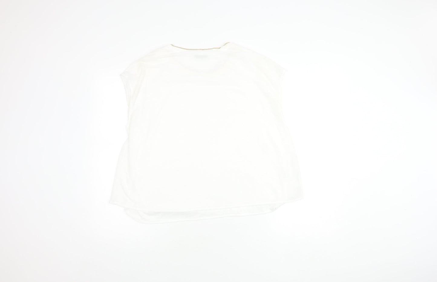 Mango Women's Ivory Sleeveless Top - Size L