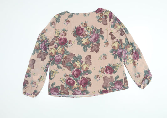 Vero Moda Women's Floral Multicoloured Blouse XL