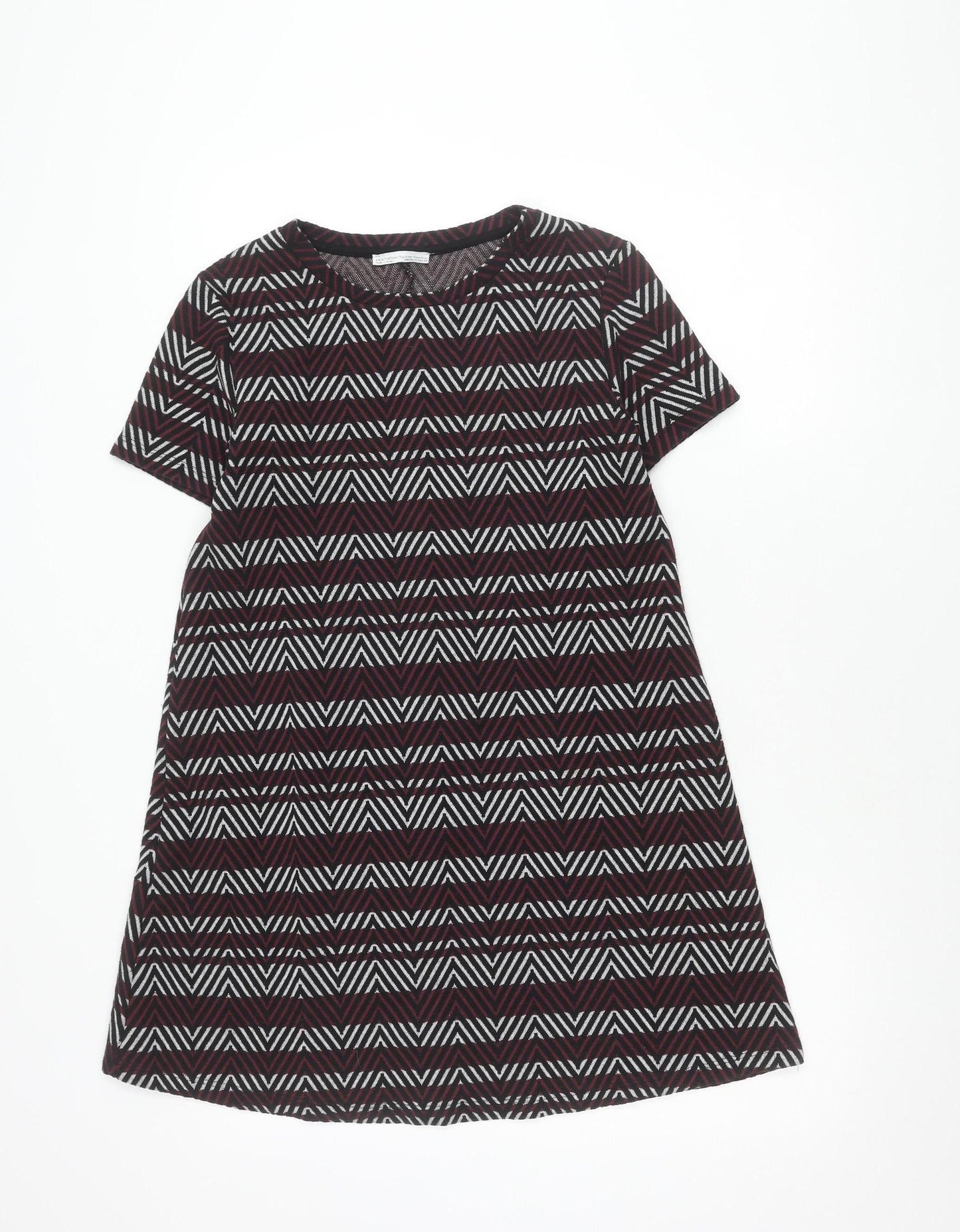 Zara Women's Multicoloured Geometric Shift Dress Size 12