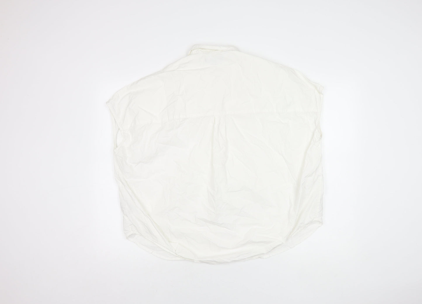 French Connection Women's White Sleeveless Collared Shirt