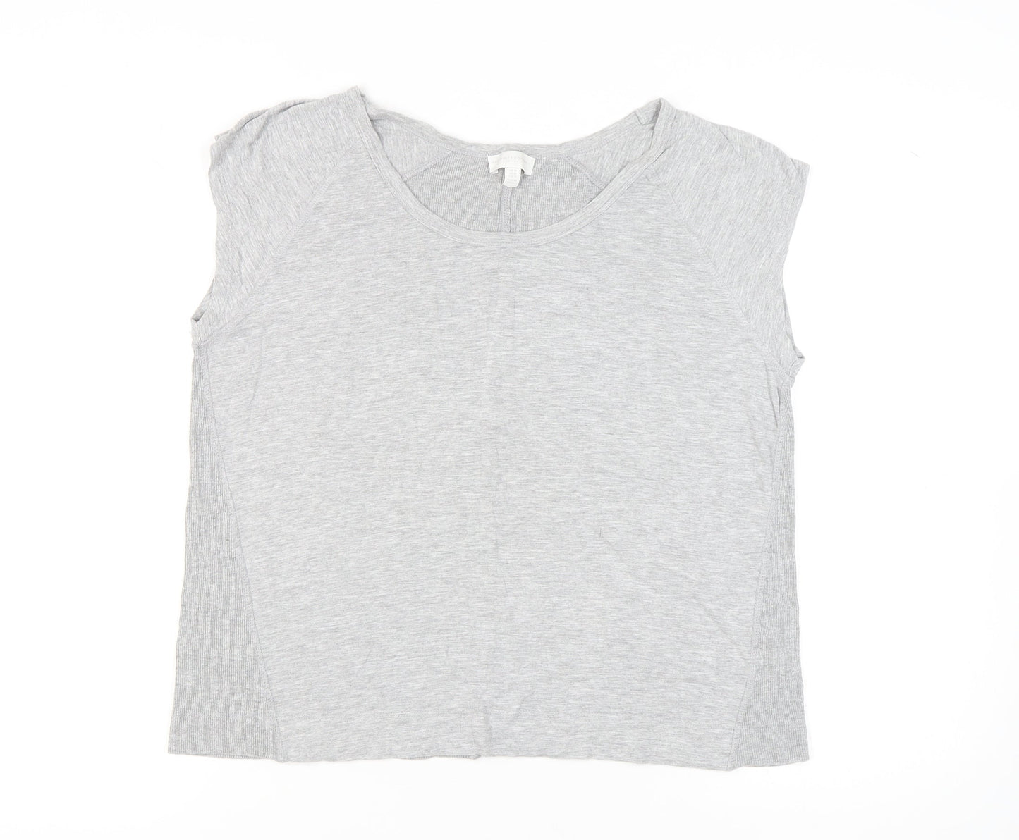 The White Company Women's Grey Crew Neck T-Shirt Size 14