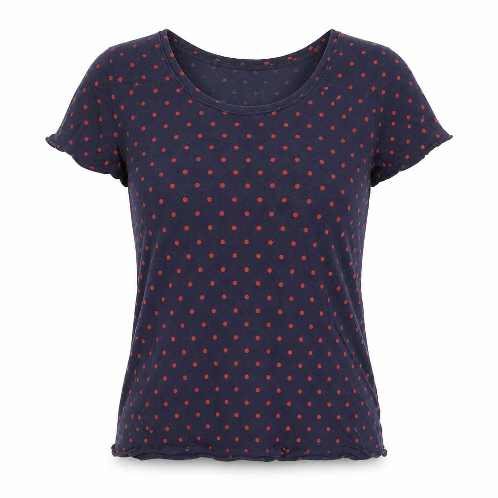 Womens UK Size XS Gap Blue Cotton Blend T-Shirt