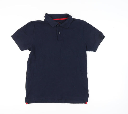 Slazenger Men's Blue Polo Shirt M, Short Sleeve, Cotton