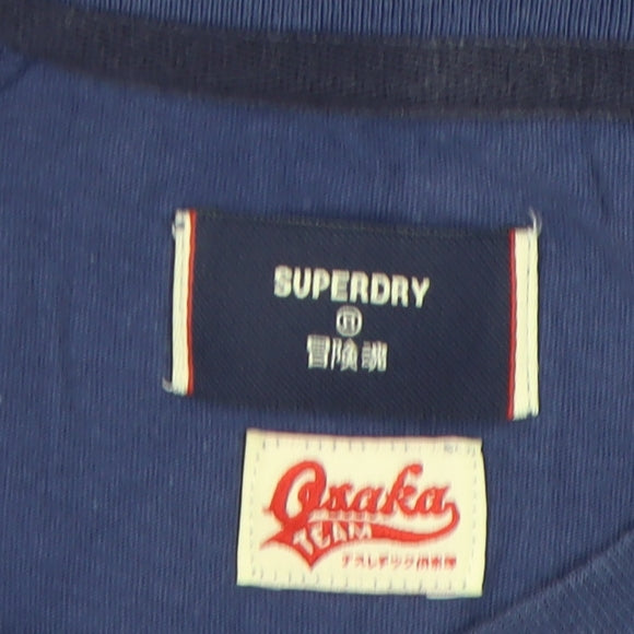 Superdry Unisex Blue T-Shirt, Size 8, Casual, Sports Style