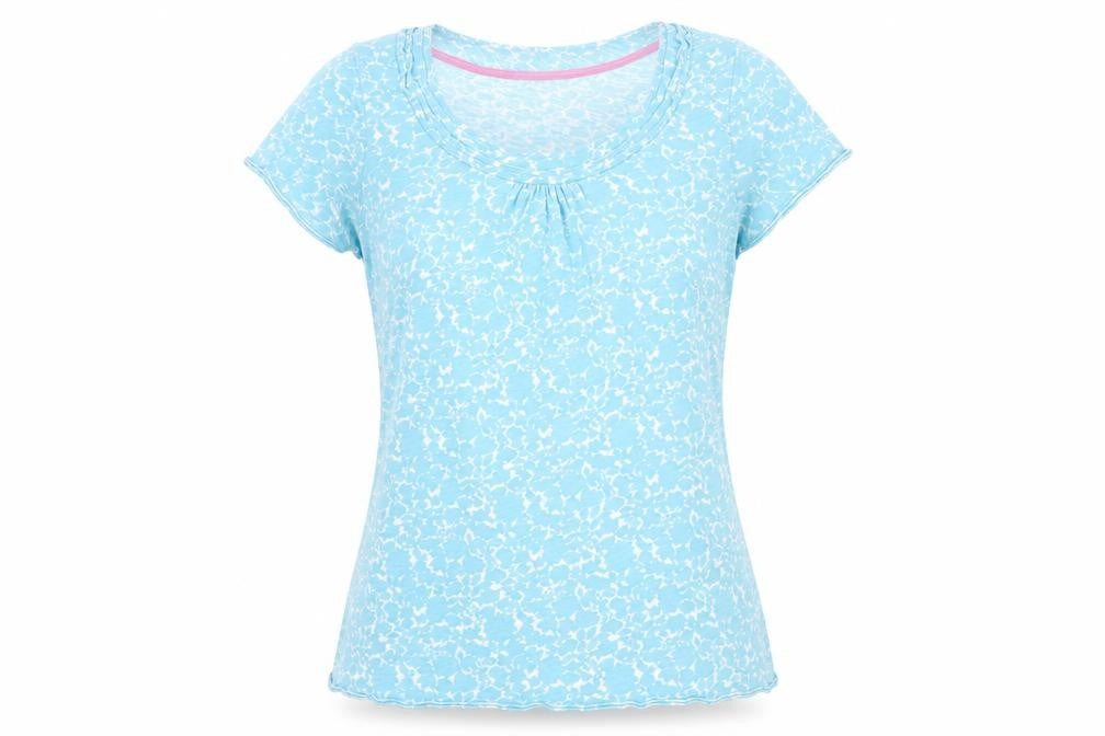Womens UK Size 4 Boden Blue 100% Cotton T-Shirt