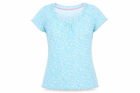 Womens UK Size 4 Boden Blue 100% Cotton T-Shirt