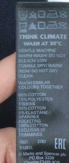 Marks and Spencer Women's Black Jogger Trousers Size 8