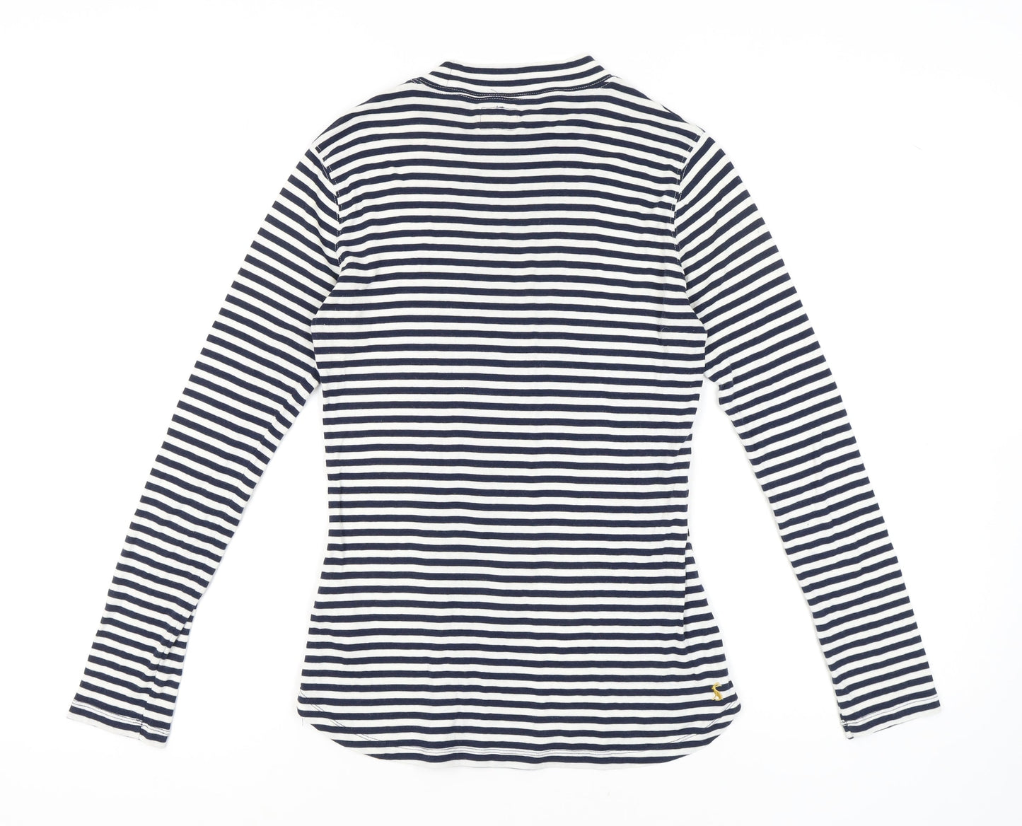 Joules Women's Blue Striped Classic T-Shirt, Size 14