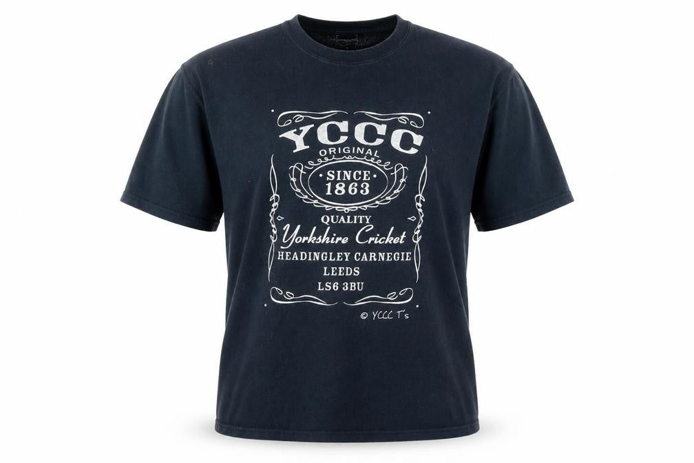 YCCC Men's Black XL Cotton Sports Graphic Tee