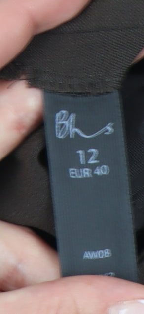 BHS Women's Brown Classic Trousers - Size 12