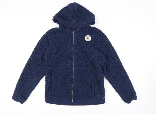 Converse Boys Blue Fleece Full Zip Hoodie XL