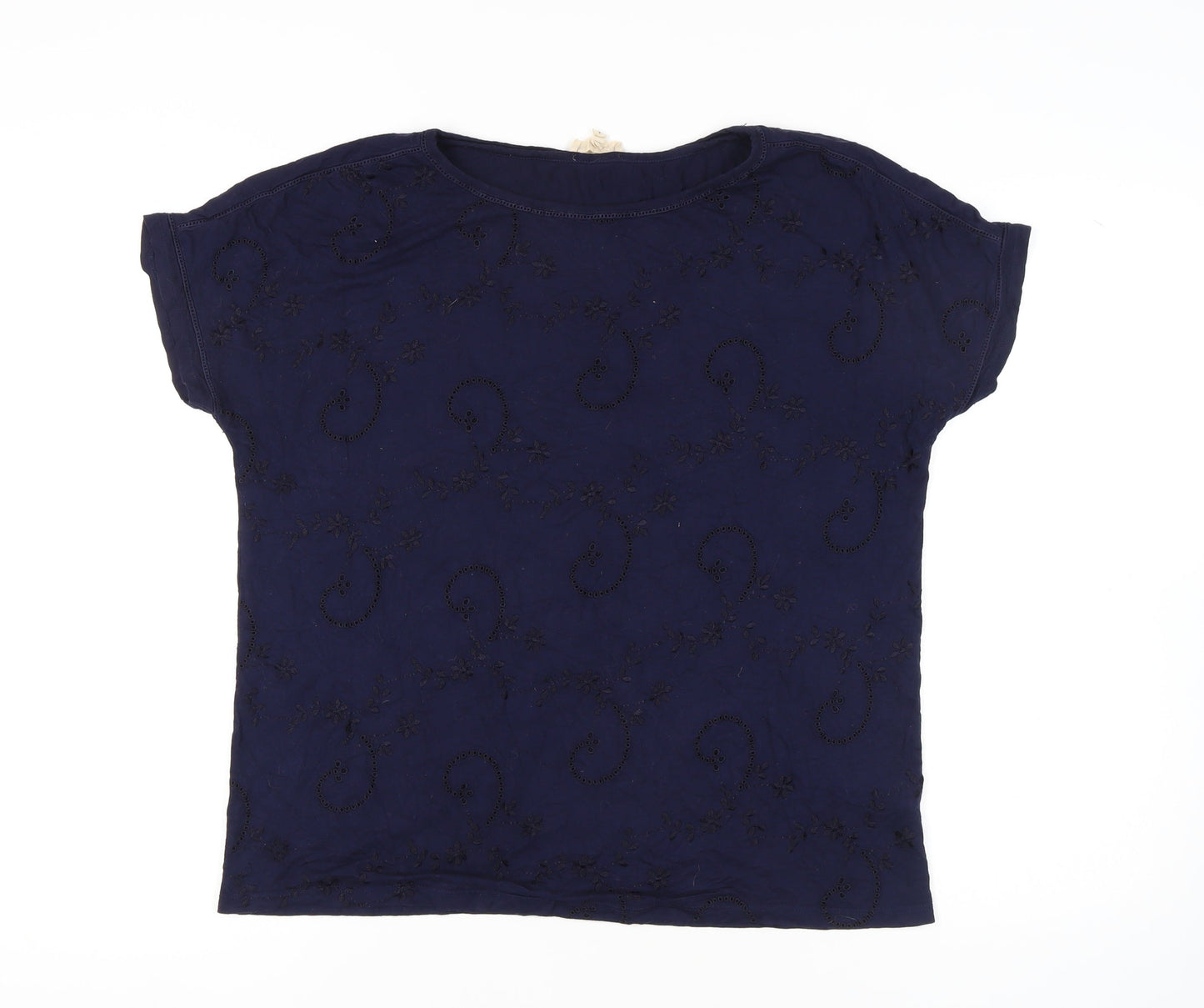 Phase Eight Women's Blue Embroidered T-Shirt, Size 16