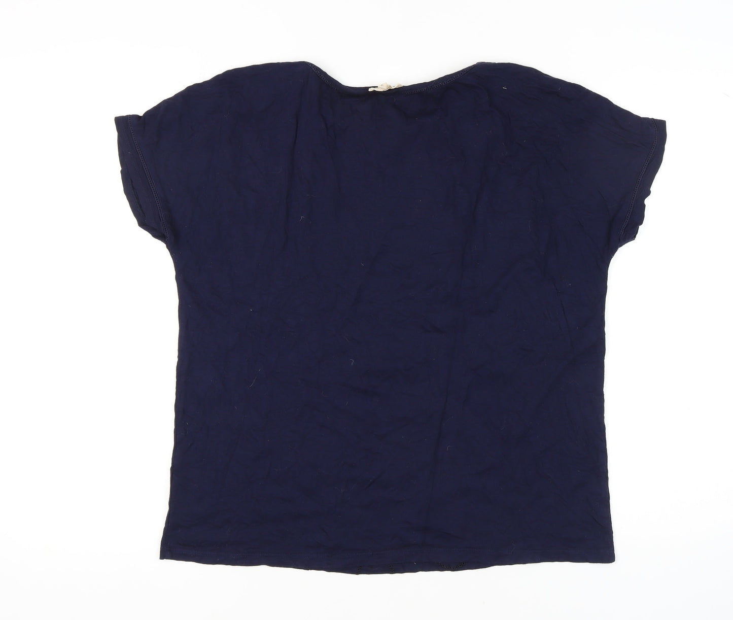 Phase Eight Women's Blue Embroidered T-Shirt, Size 16