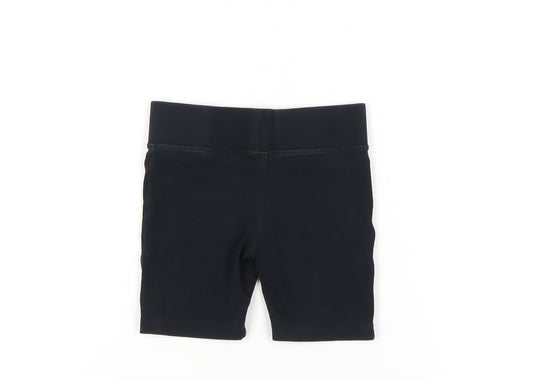 Marks and Spencer Girls Black Biker Shorts 5-6 Years