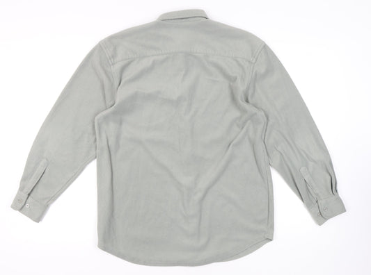 Hawkshead Men's Grey Long Sleeve Button-Up Shirt S