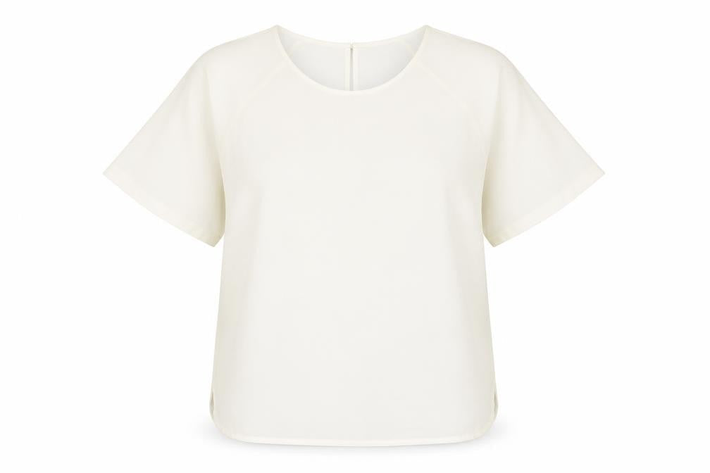 Front view of Marks & Spencer Women's Ivory Short Sleeve Raglan Top 14