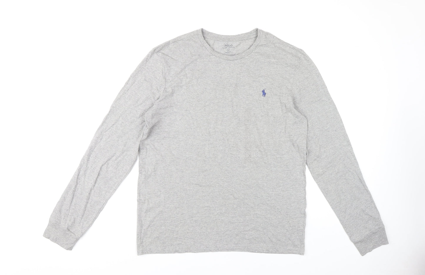 Polo Ralph Lauren Men's Grey Crew Neck Long Sleeve T-Shirt L