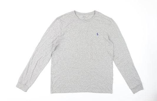 Polo Ralph Lauren Men's Grey Crew Neck Long Sleeve T-Shirt L
