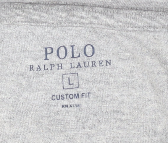 Polo Ralph Lauren Men's Grey Crew Neck Long Sleeve T-Shirt L
