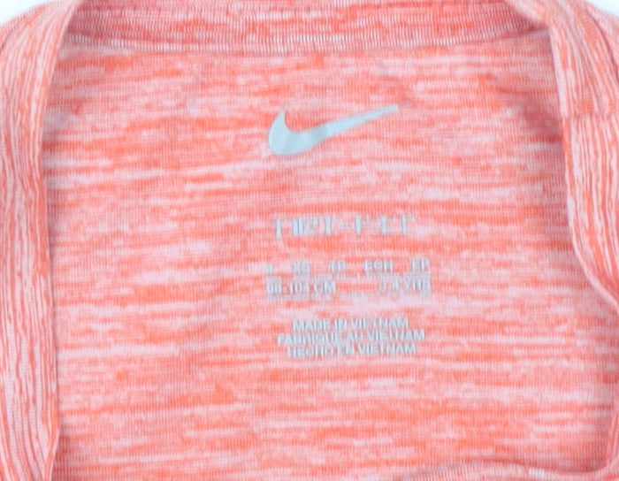 Nike Boys Orange T-Shirt 3-4 Years Reflective Moisture-Wicking