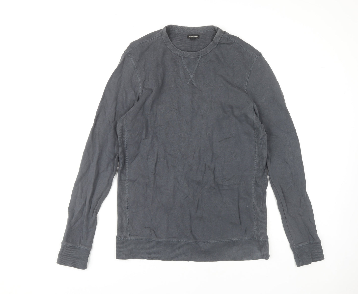 River Island Men's Grey Pullover Sweatshirt M
