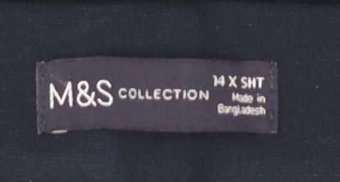 Marks and Spencer Women's Black Straight Trousers Size 14