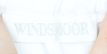 Windsmoor Women's White Pleated Trousers Size 12