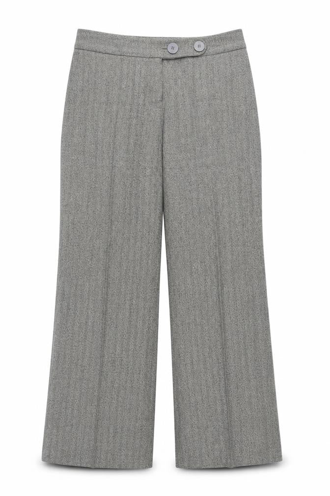 Marks and Spencer Women’s Grey Herringbone Trousers Size 14