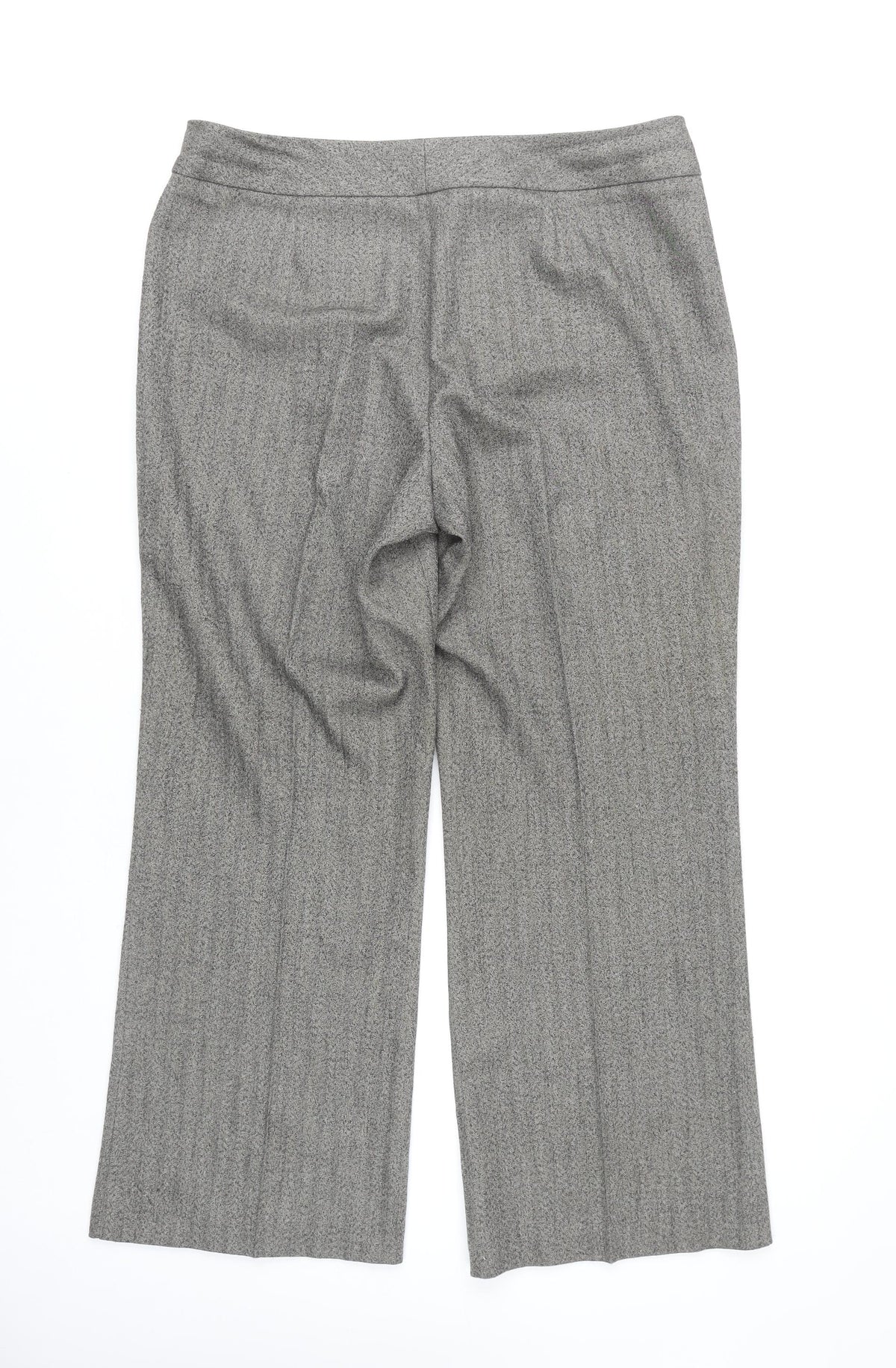 Marks and Spencer Women’s Grey Herringbone Trousers Size 14