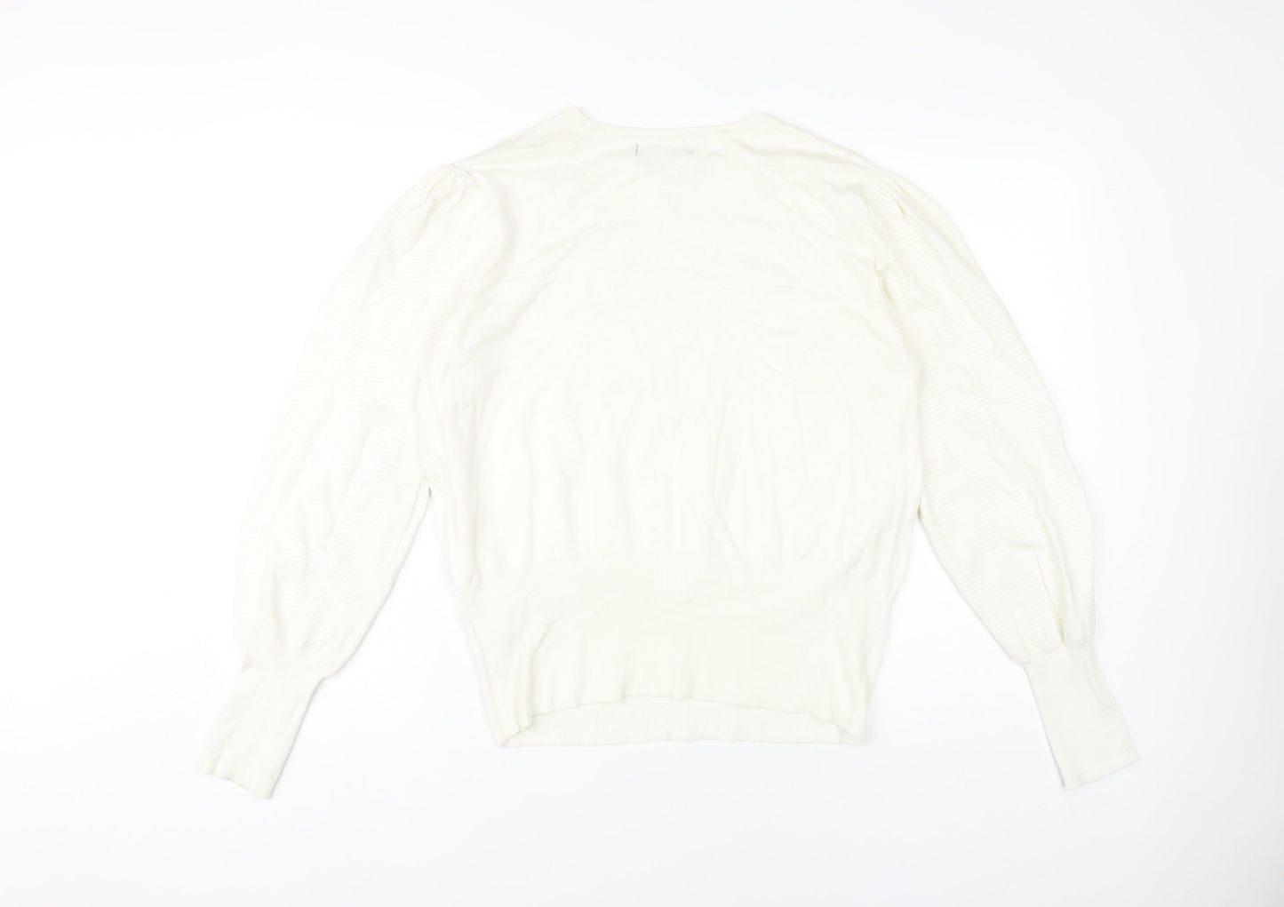 Marks and Spencer Women's Ivory Crew Neck Jumper L