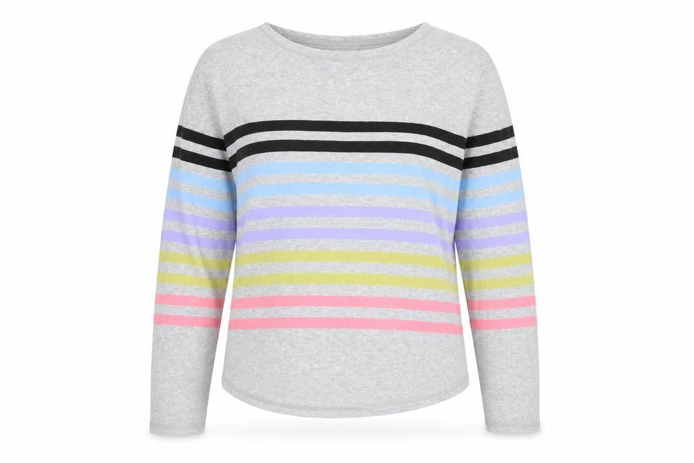 Talbots Women's Large Multicoloured Striped Cotton Top