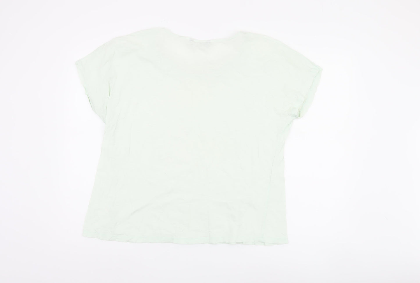 VIZ-A-VIZ Women's White Short Sleeve T-Shirt Size 16