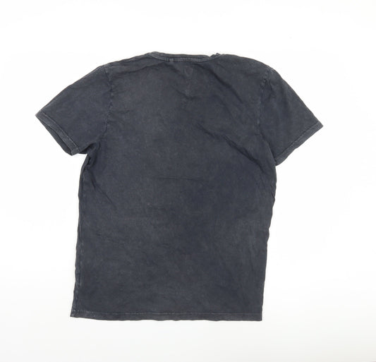 Guinness Men’s Black Cotton T-shirt, Size S, Beer Logo