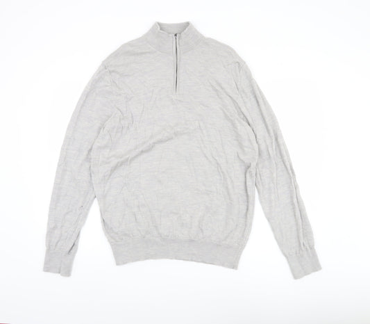 Charles Tyrwhitt Men's Grey XL Pullover Jumper