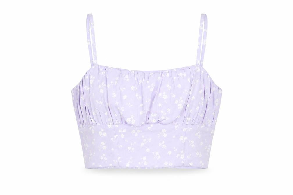 Womens UK Size 8 Jack Wills Purple Cotton Blend Cropped
