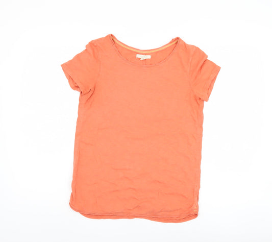 White Stuff Women's Orange Basic T-Shirt Size 6