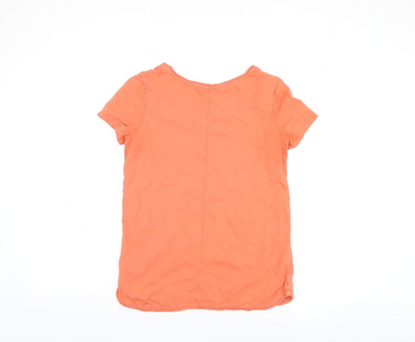 White Stuff Women's Orange Basic T-Shirt Size 6
