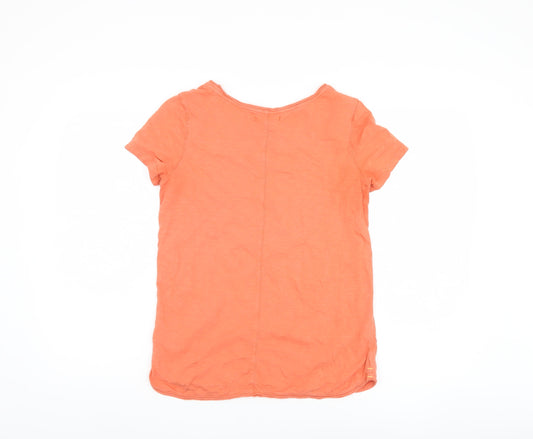 White Stuff Women's Orange Basic T-Shirt Size 6
