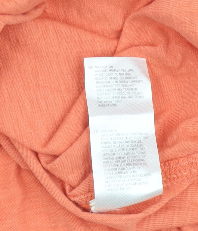 White Stuff Women's Orange Basic T-Shirt Size 6