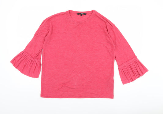 Womens UK Size XS VERO MODA Red Polyester Blend Blouse