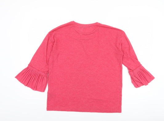 Womens UK Size XS VERO MODA Red Polyester Blend Blouse