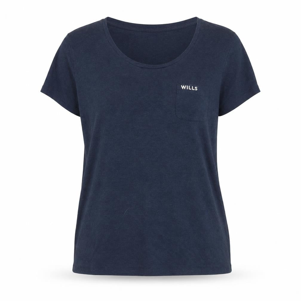 Womens UK Size 12 Jack Wills Blue Polyester Blend T-Shirt