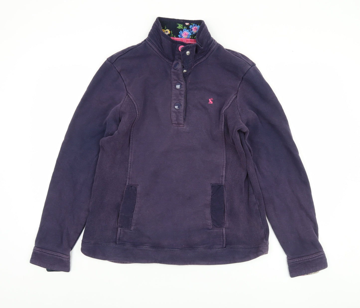 Joules Women's Purple Henley Sweatshirt Size 14