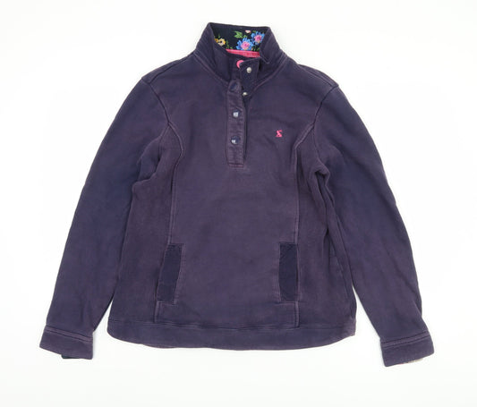 Joules Women's Purple Henley Sweatshirt Size 14