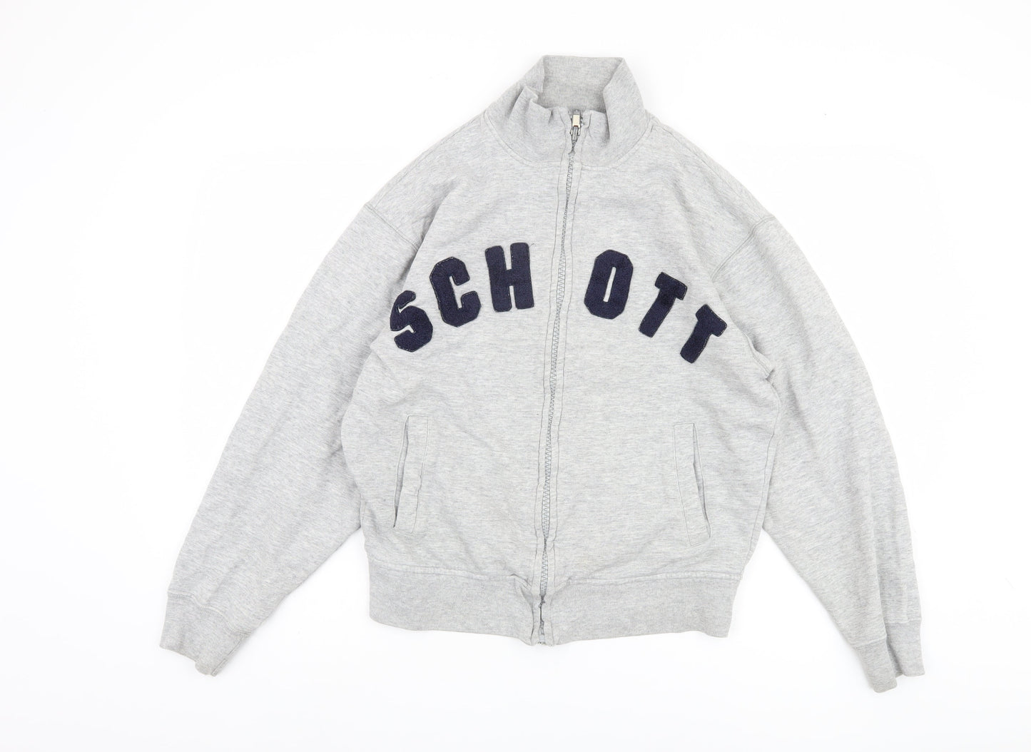 Schott Women's Grey Cotton Basic Jacket M