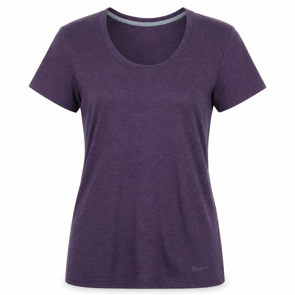Womens UK Size M Nike Purple Polyester Blend T-Shirt