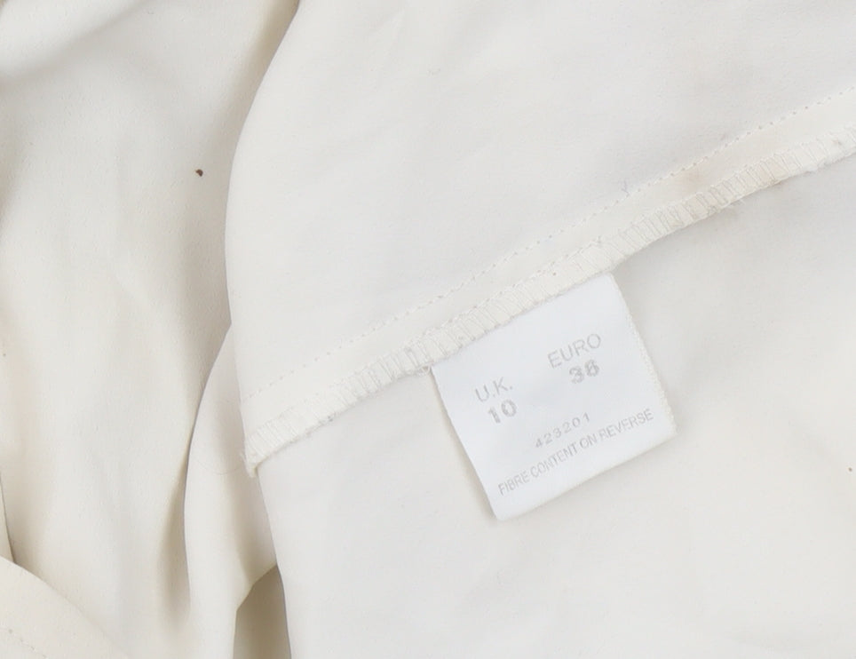 Eastex Women's Ivory Embroidered Blouse Size 10