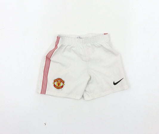 Nike Boys White XS Athletic Football Shorts