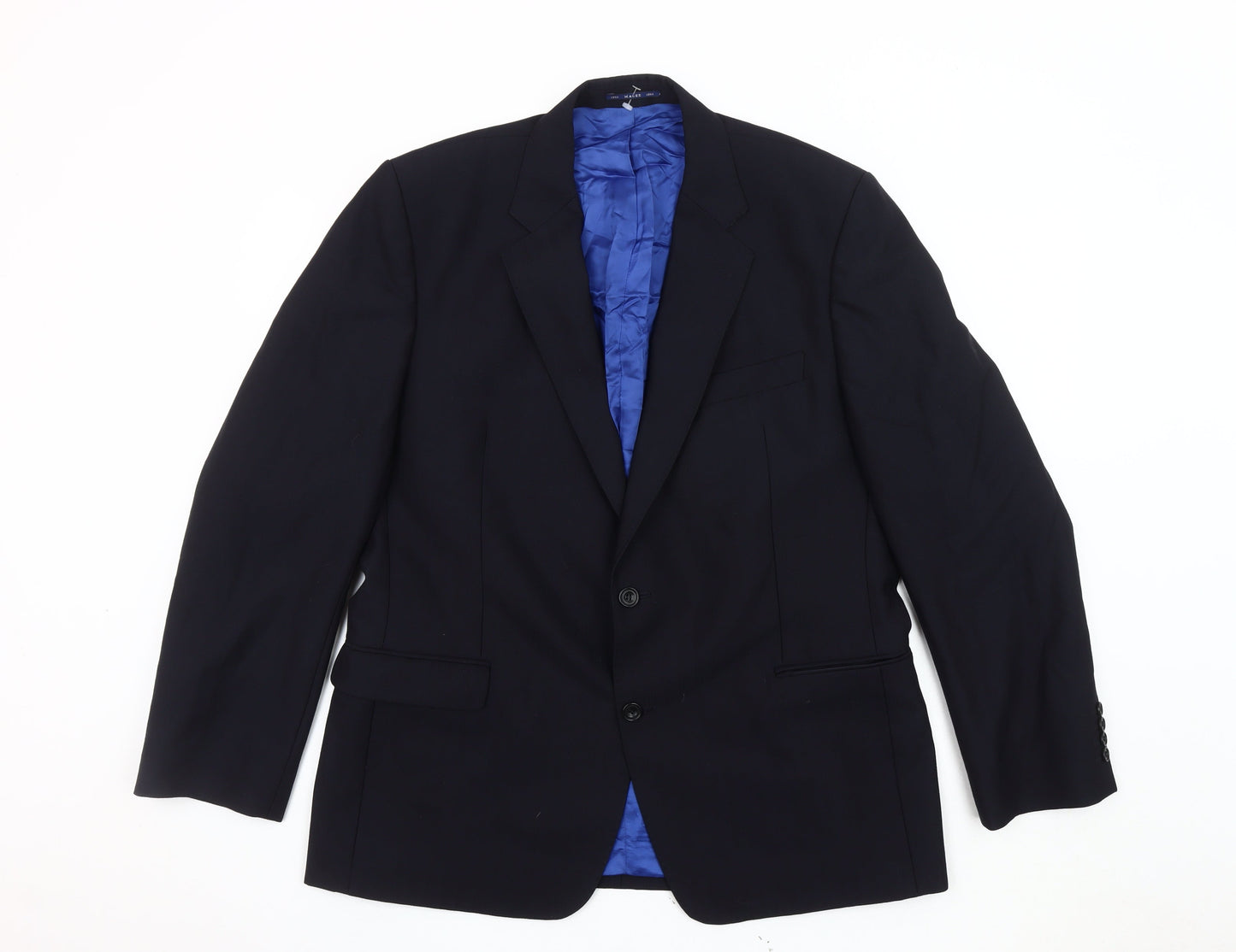 Magee Men’s Blue Blazer 38R Jacket Notch Lapel Formal