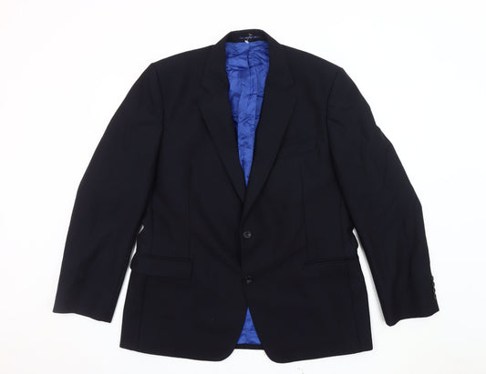 Magee Men’s Blue Blazer 38R Jacket Notch Lapel Formal